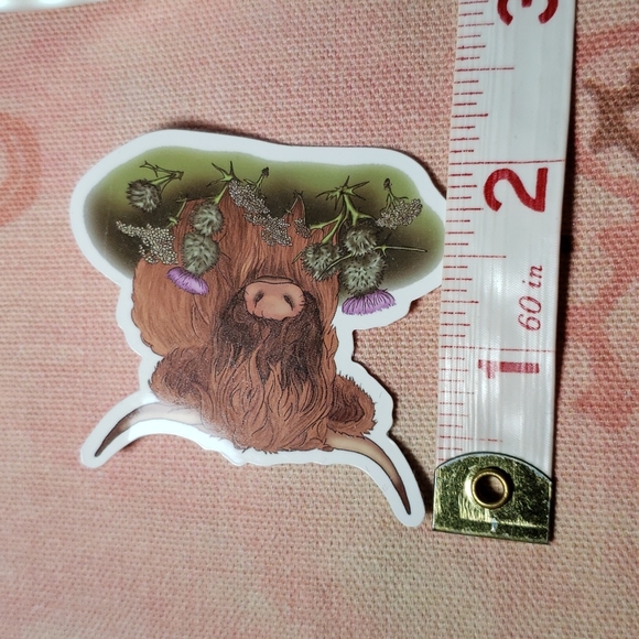 *(D) Highland Cow Sticker Western Farmhouse Decor Highland Cattle - Picture 3 of 4